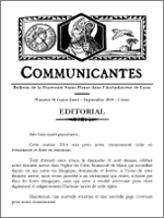 Communicantes n?81
Septembre 2014